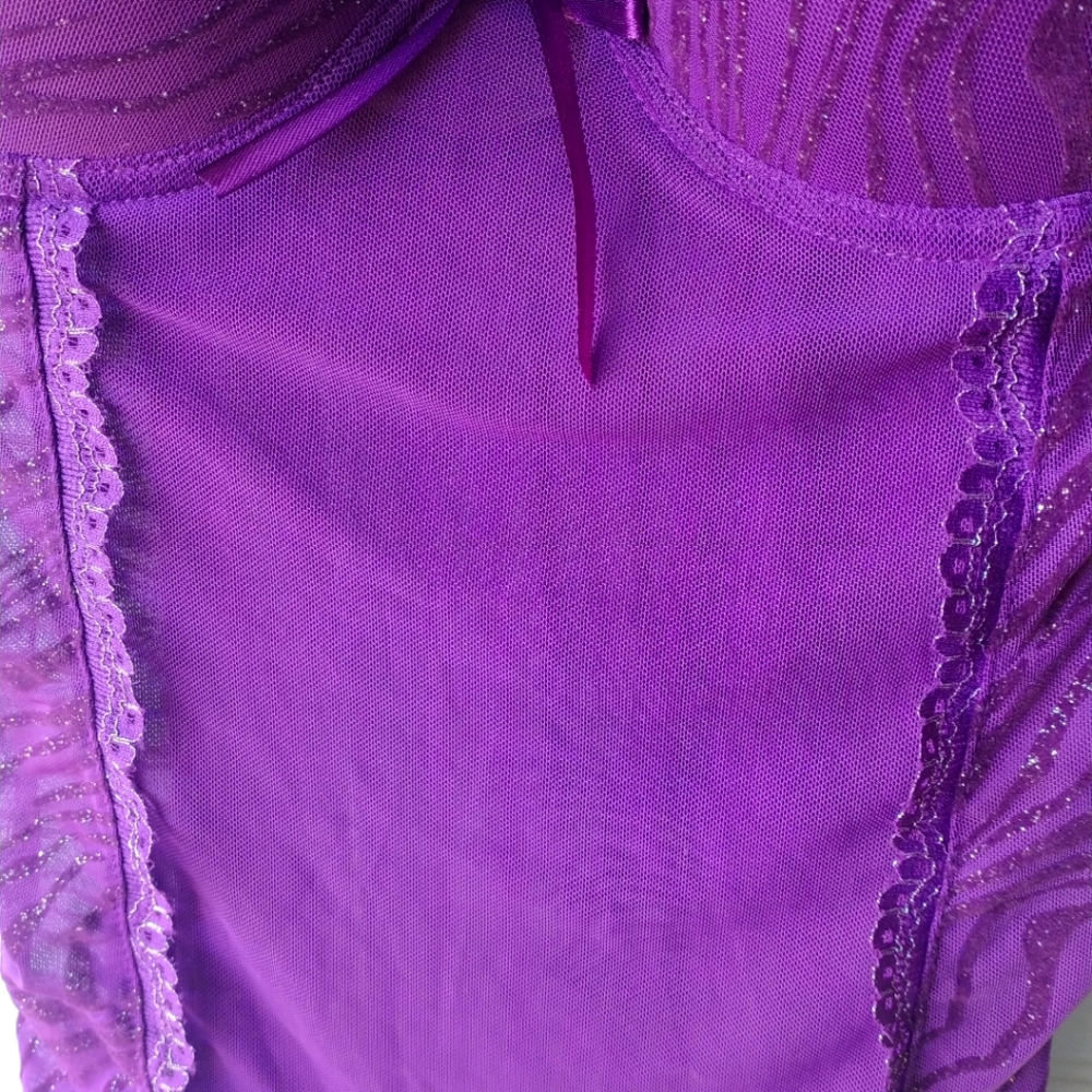 Native Intimates 36C/L Purple Adjustable Straps Subtle Glitter Padded Underwire